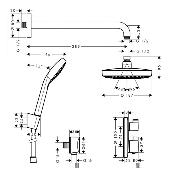 Фотография товара Hansgrohe Croma Select S 27295000