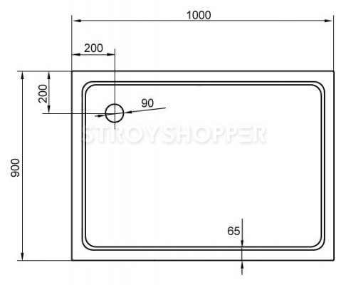 Фотография товара Cezares Tray TRAY-M-AH-100/90-35-W