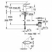 Смеситель для биде (д.к) Grohe BauEdge 23331000