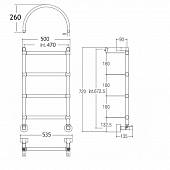 Полотенцесушитель водяной, золото, Margaroli Sole 4424704GONA