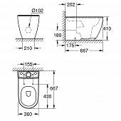 Унитаз-компакт, чаша Grohe Essence Ceramic 3957200H