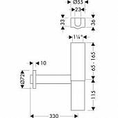 Дизайнерский сифон Hansgrohe Flowstar 52100000