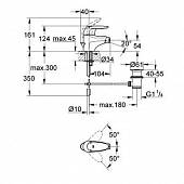 Смеситель для биде (д.к), хром Grohe Eurodisc 33244000