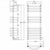 Полотенцесушитель электрический, хром, Margaroli Luna 5344711CRNB