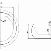 Ванна 155х155 BelBagno BB30-1550