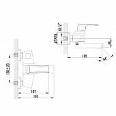 Смеситель для ванны с душевым набором Lemark Unit LM4514C