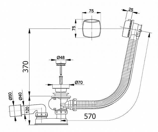 Фотография товара Alcaplast No design A51CR