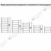 Полотенцесушитель водяной 60х30, НИКА ARC ЛД 60/30 бронза