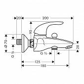 Смеситель для ванны Hansgrohe Focus E 31740000