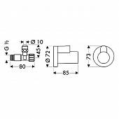 Угловой вентиль 1/2 (под сталь) Hansgrohe 13954820