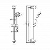 Душевой гарнитур сталь, Dorf Logic D0103000SS