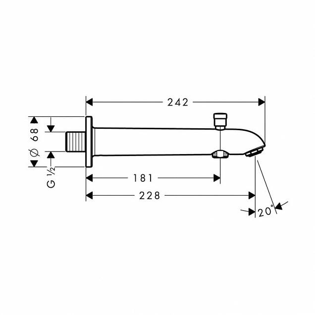 Фотография товара Hansgrohe No design line Hansgrohe 13424000