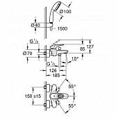 Смеситель для ванны Grohe Eurostyle 3359230A