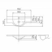 Раковина 95 см Акватон Лацио 95 1A702031LC010