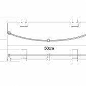 Полочка 50 см WasserKraft Leine K-5044WHITE