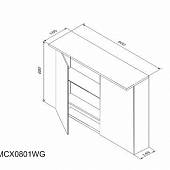 Шкаф-зеркало 80 см, белый, Am.Pm Spirit M70MCX0801WG