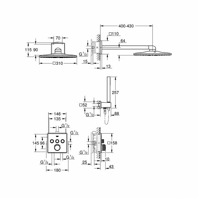 Фотография товара Grohe Grohtherm SmartControl 34706000Gr