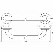 Полотенцедержатель 70 см FBS Standard STA 033