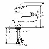 Смеситель для биде (д.к) Hansgrohe Logis 71200000