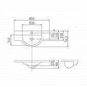 Раковина 85 см Акватон Лацио 85 1A701831LC010