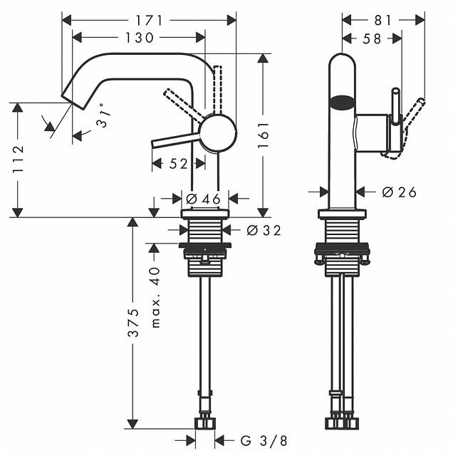 Фотография товара Hansgrohe Tecturis S 73320000