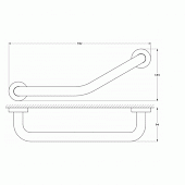 Поручень изогнутый 39 см  ArtWelle Harmonie HAR 043