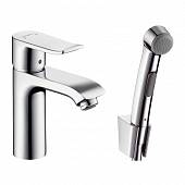 Смеситель для раковины с гигиенической лейкой (д.к РО) Hansgrohe Metris 31285000