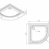 Душевой поддон 80х80 см Am.Pm Gem W90T-401-080W