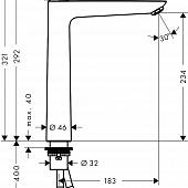 Смеситель для раковины 234 мм, гладкий, 5 л/мин, Hansgrohe Talis E 71717670