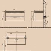 Тумба под раковину 100 см, Rovere Bianco, BelBagno Ancona-N ANCONA-N-1000-2C-SO-WO