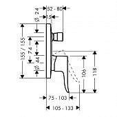 Смеситель для ванны Hansgrohe Metris 31454000