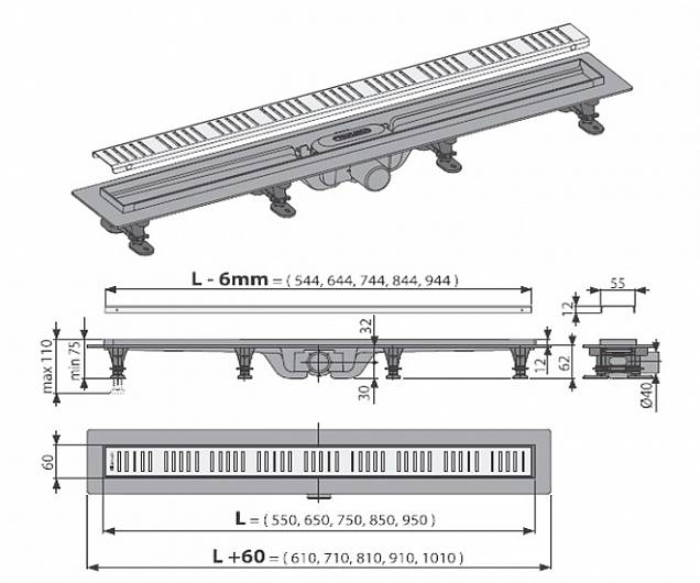 Фотография товара Alcaplast Simple APZ10-750M