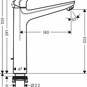 Смеситель для раковины, хром, Hansgrohe Novus 71124000