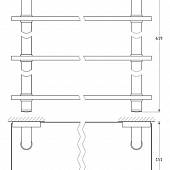 Полка 3-х ярусная 60 см Ellux Avantgarde AVA 043